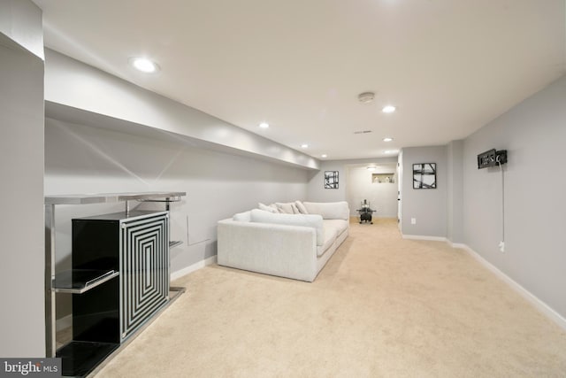 view of carpeted living room