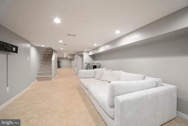 view of carpeted living room