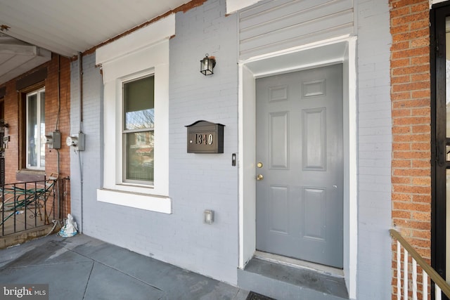 view of doorway to property