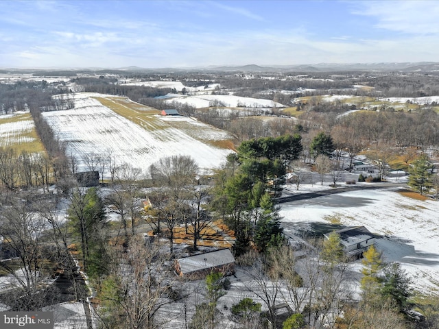 view of snowy aerial view