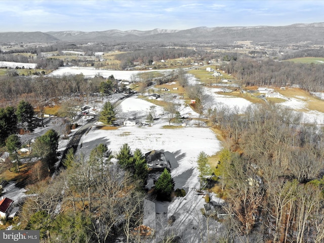 bird's eye view featuring a mountain view