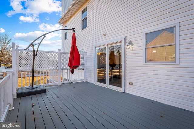 view of wooden deck