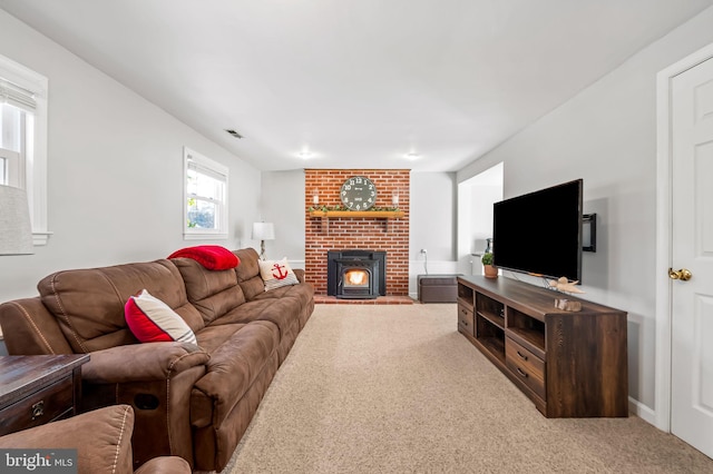 view of carpeted living room