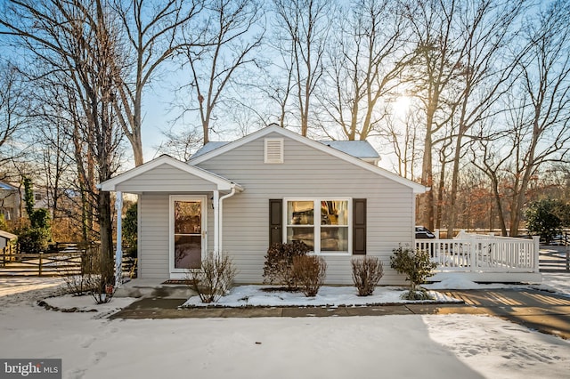 view of bungalow