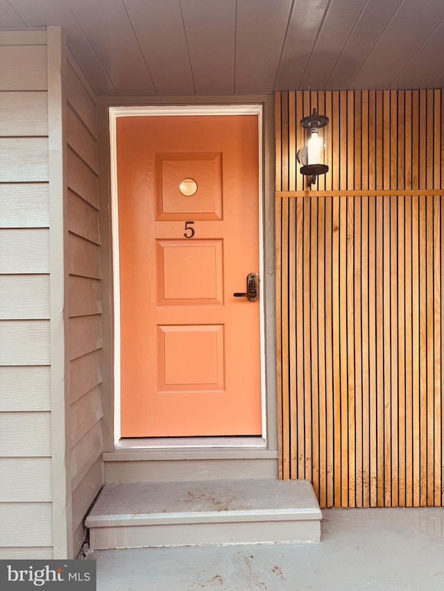 view of doorway to property