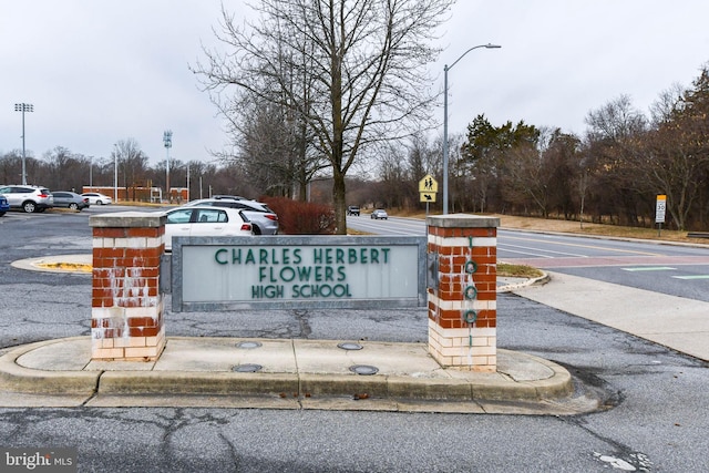 view of community sign