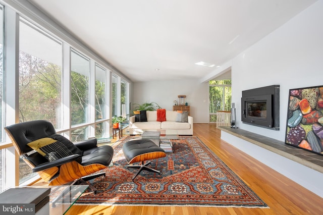 living room featuring hardwood / wood-style floors