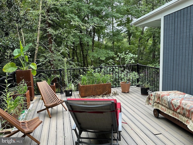 view of wooden deck