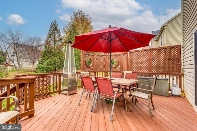 view of wooden deck