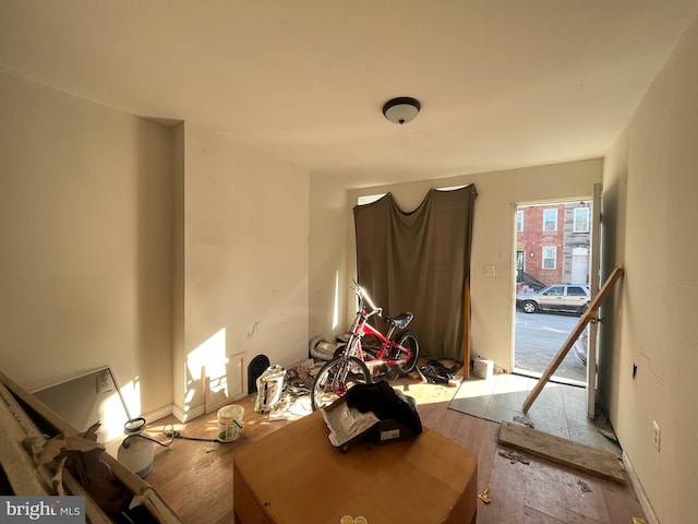 interior space featuring light wood-type flooring