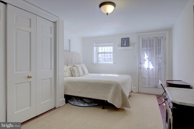 bedroom with wood finished floors