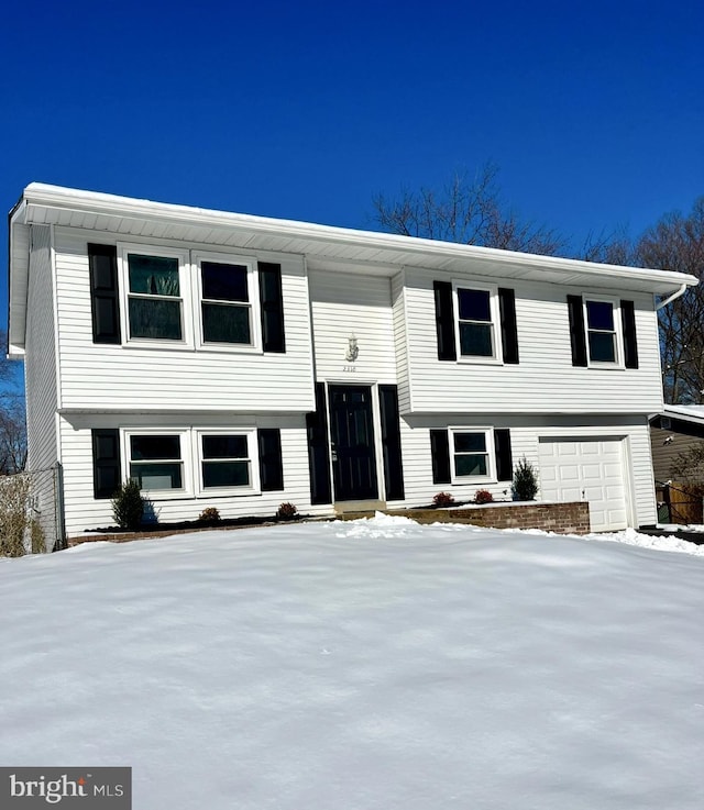 split foyer home with a garage