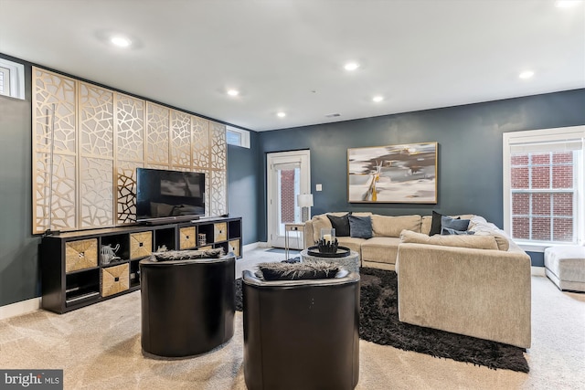 view of carpeted living room