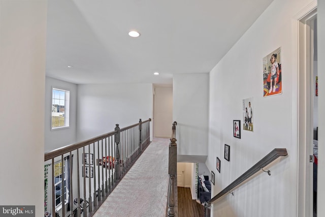 hallway featuring dark hardwood / wood-style floors