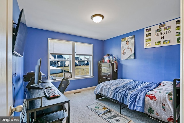 view of carpeted bedroom