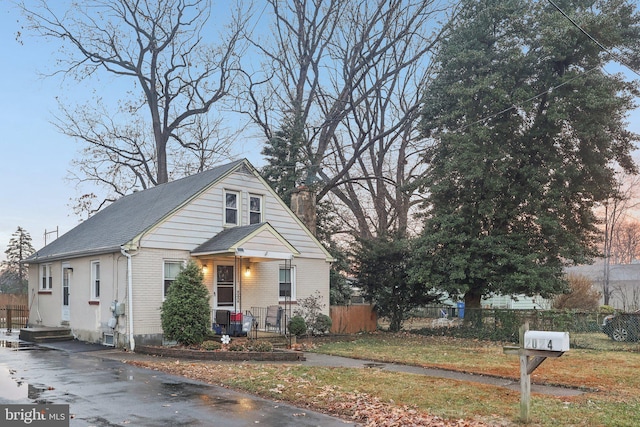 view of bungalow-style home