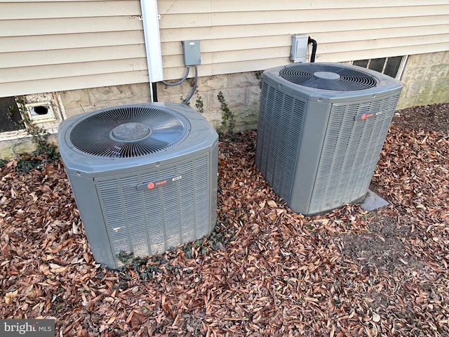 exterior details with central air condition unit