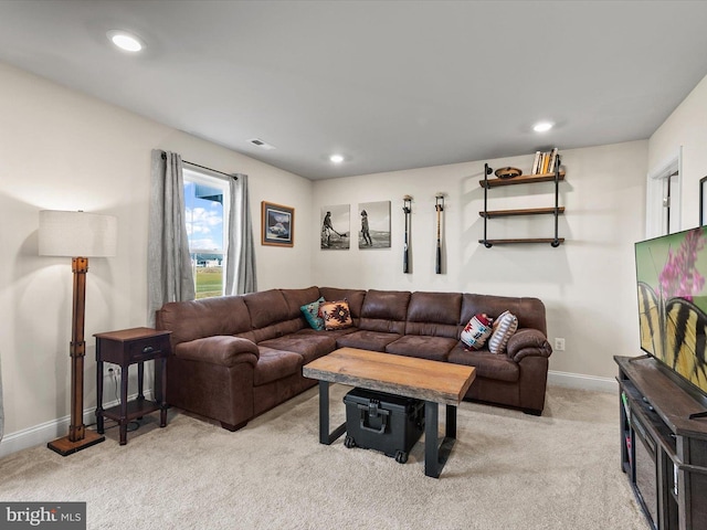 view of carpeted living room