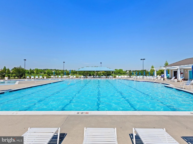 view of pool featuring a patio area