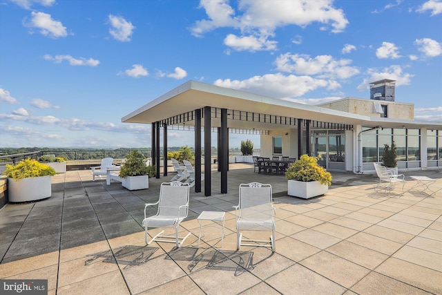 view of patio with a gazebo