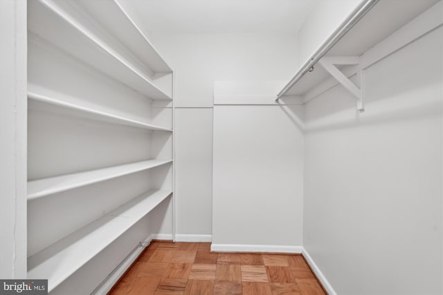 view of walk in closet