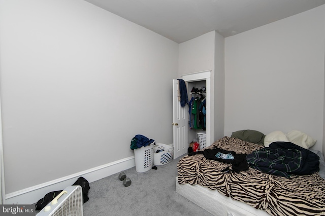 view of carpeted bedroom