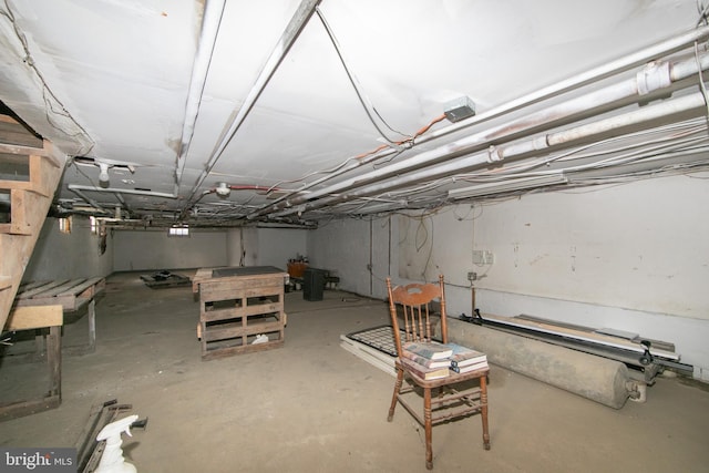 view of basement