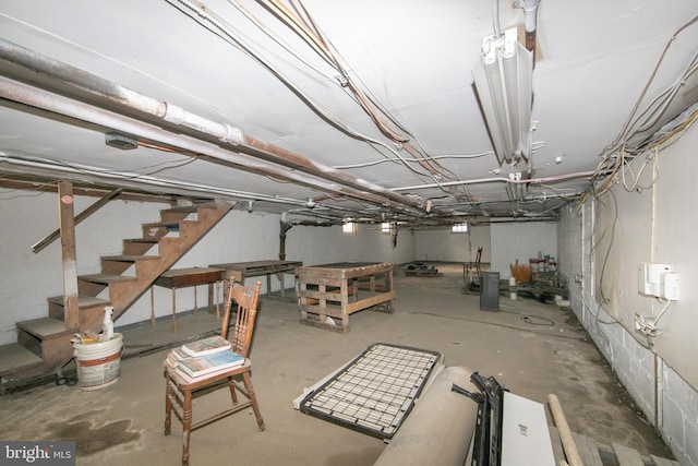 view of basement