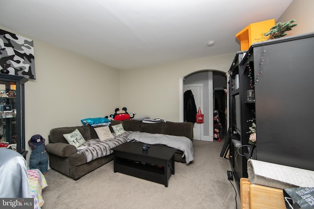 view of carpeted living room