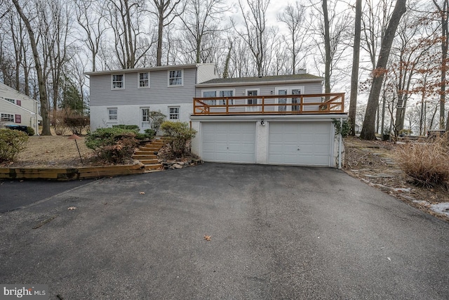 view of property featuring a garage