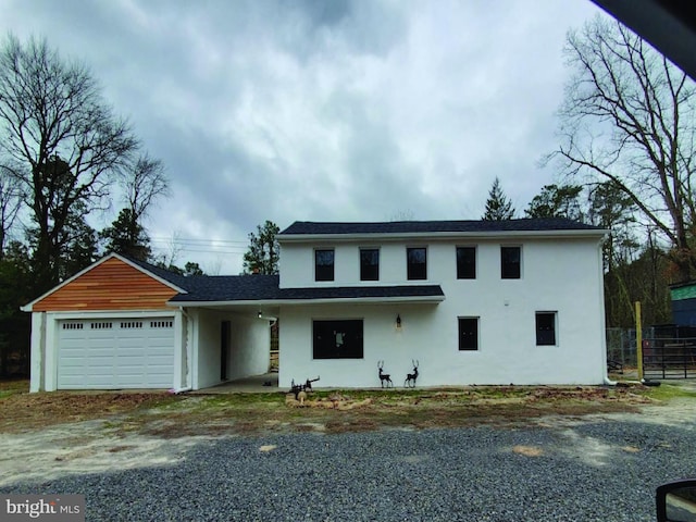 view of front facade with a garage