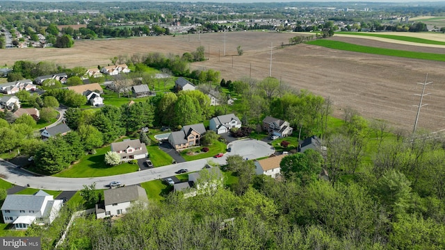 bird's eye view with a residential view