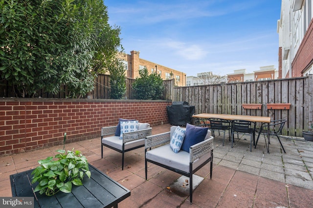 view of patio / terrace with outdoor lounge area