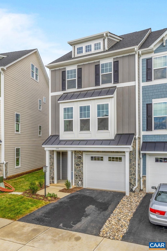 view of property featuring a garage