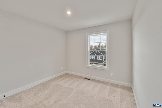 view of carpeted empty room