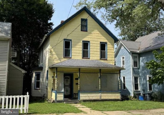 view of front of house with covered porch