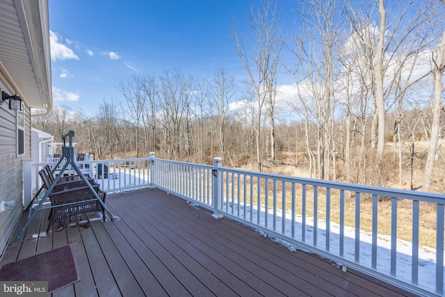 view of wooden deck