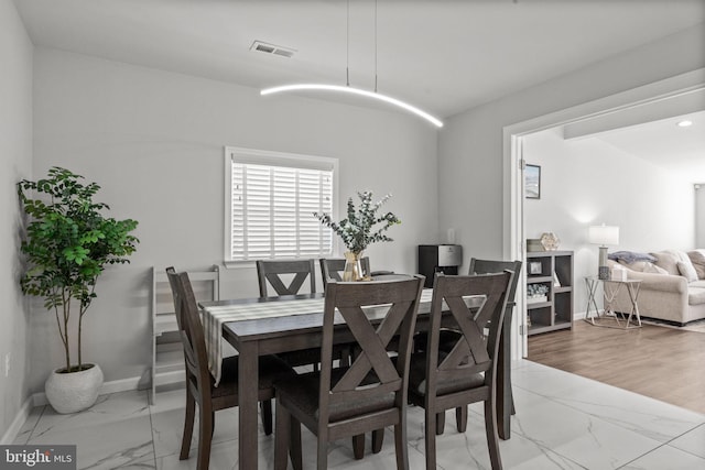 view of dining room