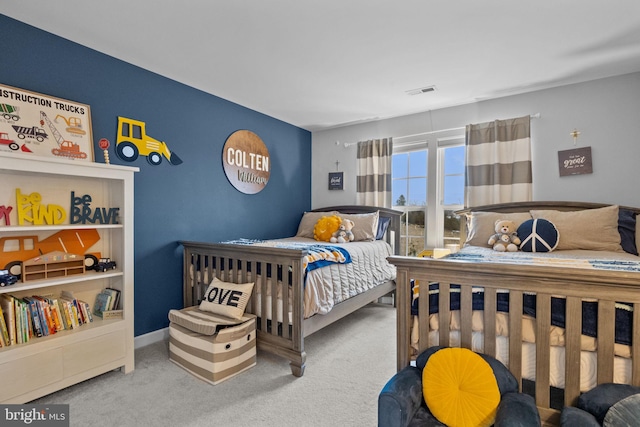 view of carpeted bedroom