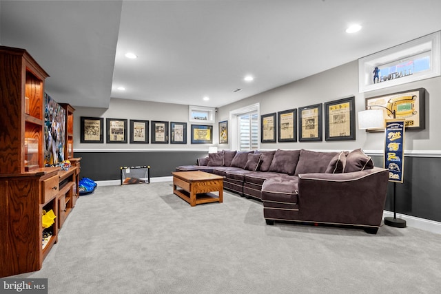 view of carpeted living room