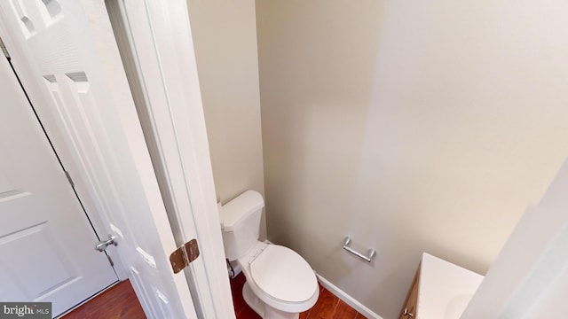 12459 Charter Oak Ct, Waldorf, MD 20601 - bathroom featuring wood-type flooring and toilet