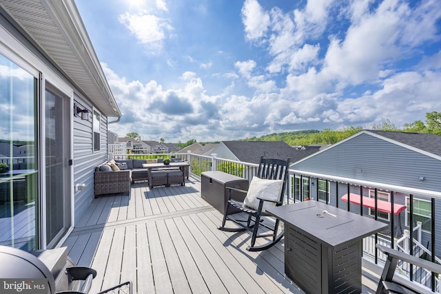 108 Zachary Way, Pottstown, PA 19464 - wooden deck with an outdoor hangout area and a residential view