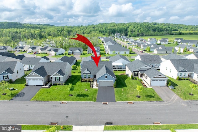 108 Zachary Way, Pottstown, PA 19464 - aerial perspective of suburban area featuring a forest