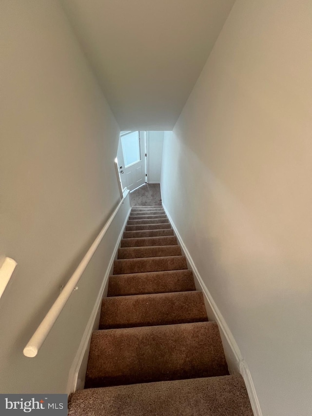 stairs with carpet floors