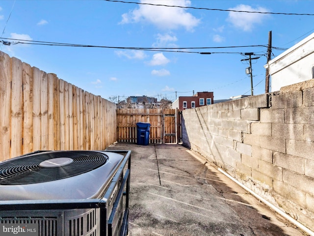 view of patio featuring central AC