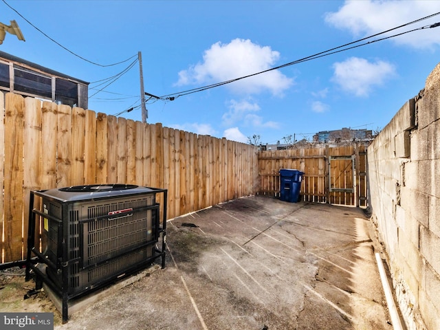 view of patio / terrace with central AC