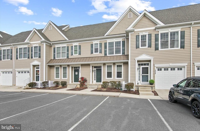 view of property with a garage