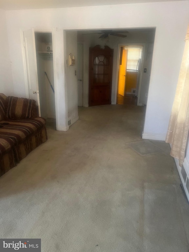 living room featuring carpet flooring