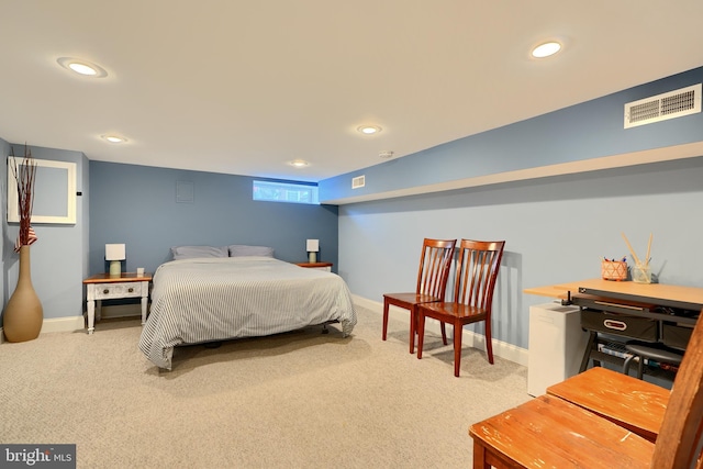 view of carpeted bedroom