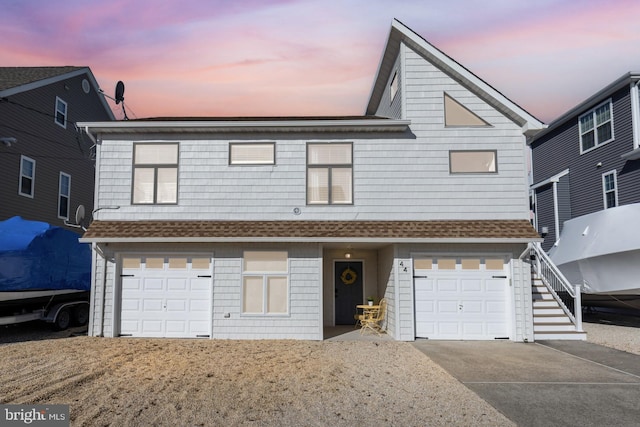 view of front facade with a garage